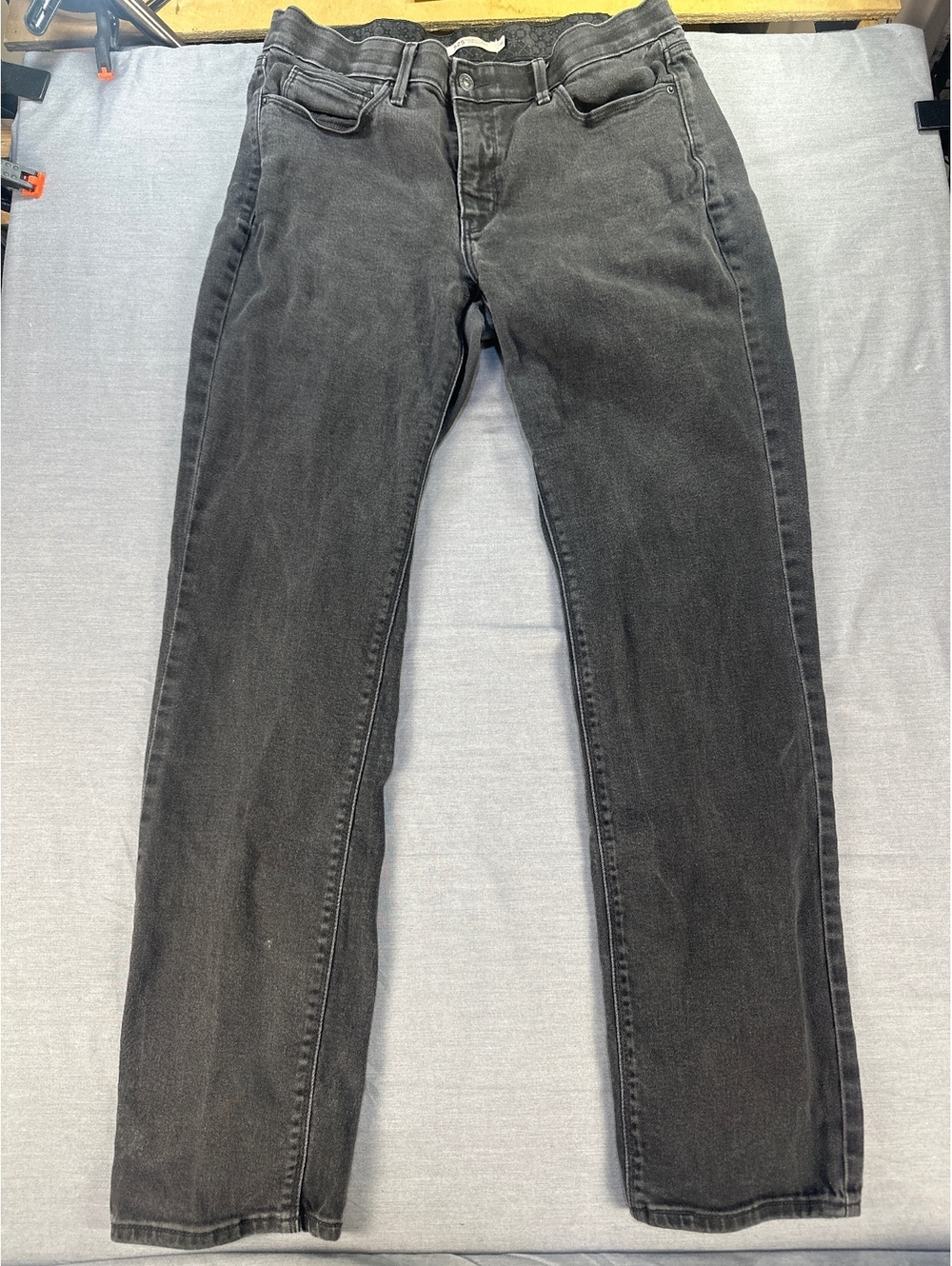 Levi’s Womens 525 Perfect Waist Straight Jeans Size 14 Black Denim